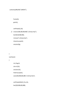 Paint program in c language | DOCX