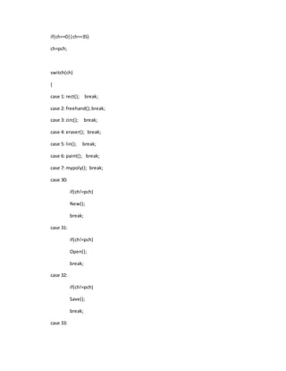 Paint program in c language | DOCX