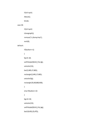 Paint program in c language | DOCX