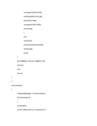 Paint program in c language | DOCX