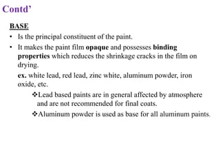 Main Paint Components Paints | PPTX