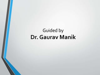 Guided by
Dr. Gaurav Manik
 