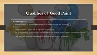 Paints and Varnishes | PPTX