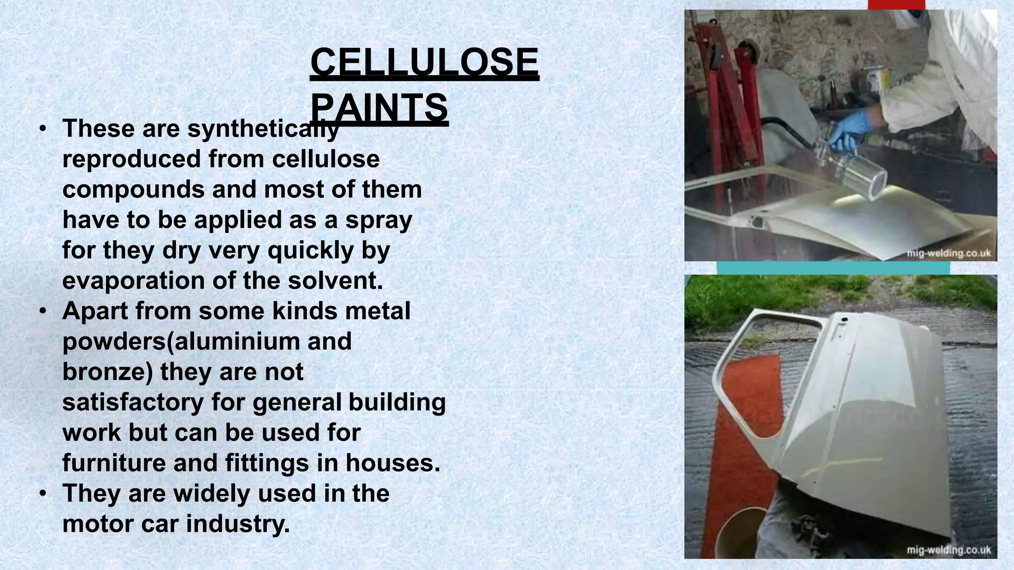 Paints, varnishes & distempers PPT