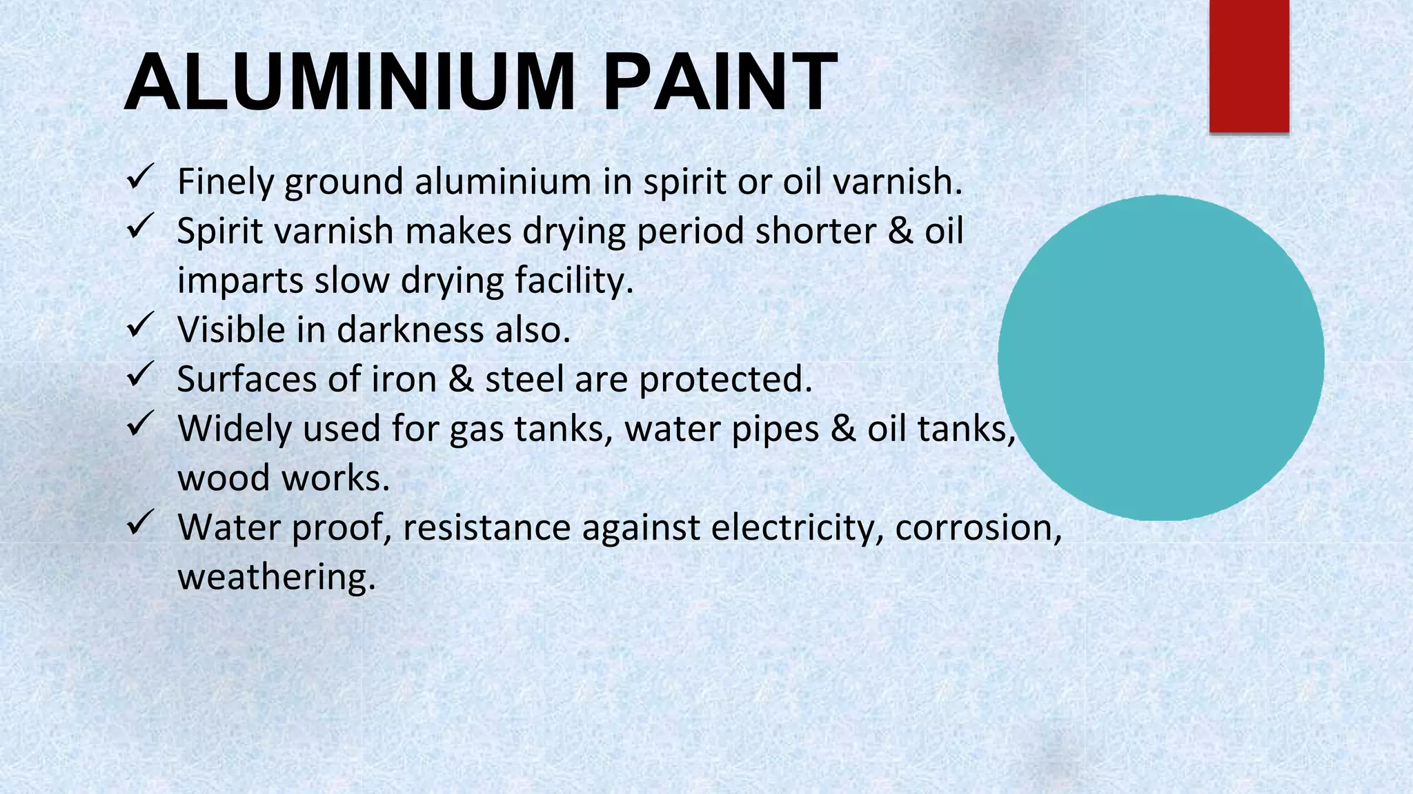 Paints, varnishes & distempers PPT