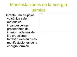 Coladas de barro explosiones