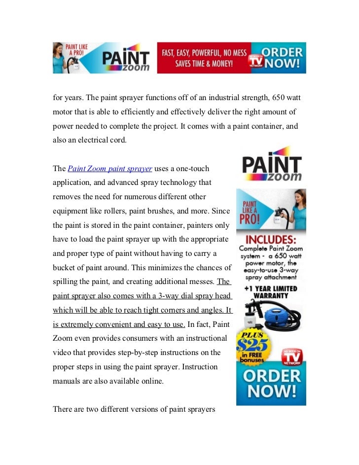 Paint Zoom Exploration into the Highly Acclaimed Paint Sprayer