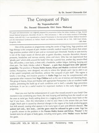 Conquest of pain through Yoga by Swami Gitananda Giri