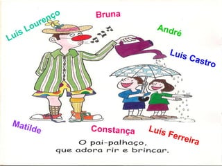 ço    Bruna
             uren
      s Lo                           And
                                        ré
Luí
                                        Luís
                                             Ca        stro




 Mati
      lde              Constança   Luís
                                        Ferr
                                             e   ira
 