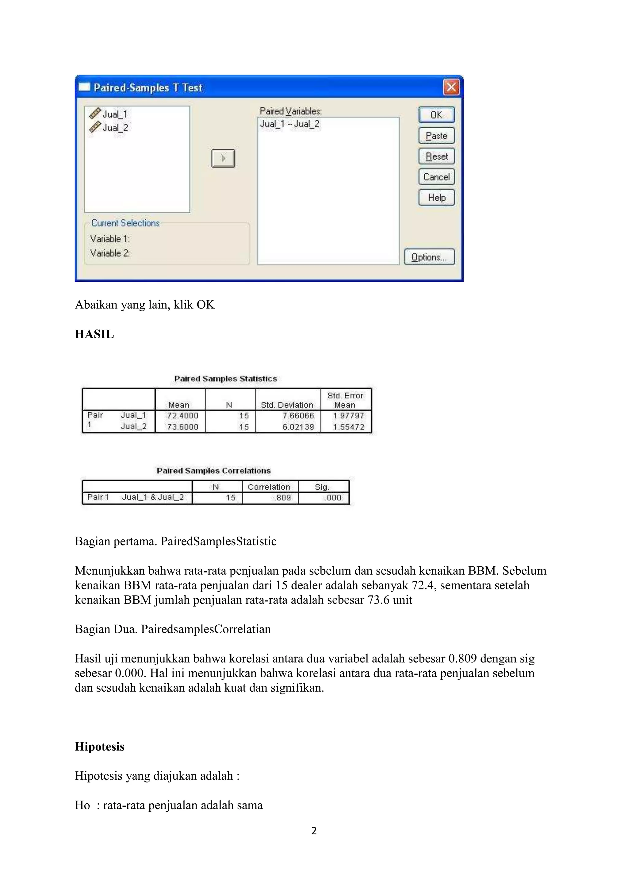 Paired sample t test | PDF