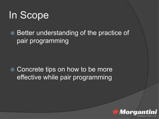 Pair Programming - Be the best pair you can be. | PPTX