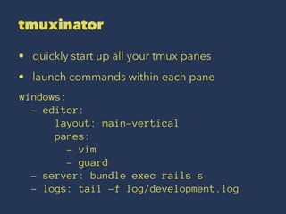 Synchronized panes in tmux
:setw synchronized-panes on
 