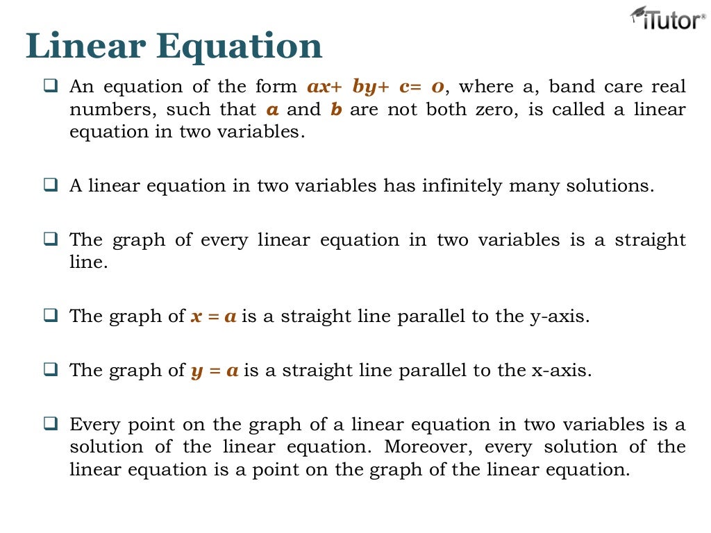 Pair of Linear Equation in Two Variable