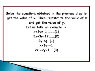 Pair of linear equation in two variables 