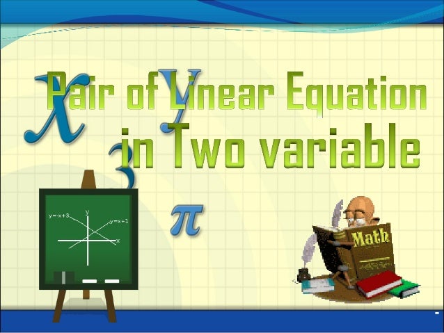 pair of linear equations in two variables