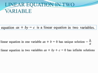 Linear Module Equation PAIR OF LINEAR EQUATIONS CLASS X MODULE 1 | PDF