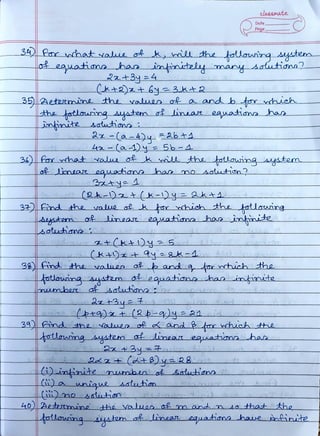Grade 10 - CBSE - Pair of Linear Equations in Two Variables - Worksheet ...