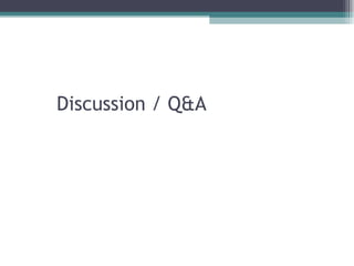 Discussion / Q&A 