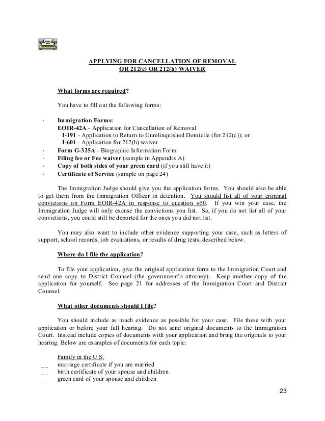 self help manual for people detained by immigration eng i 589 form sample
