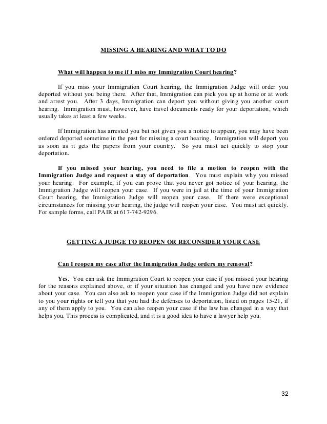 self help manual for people detained by immigration eng sample letter to judge for deportation
