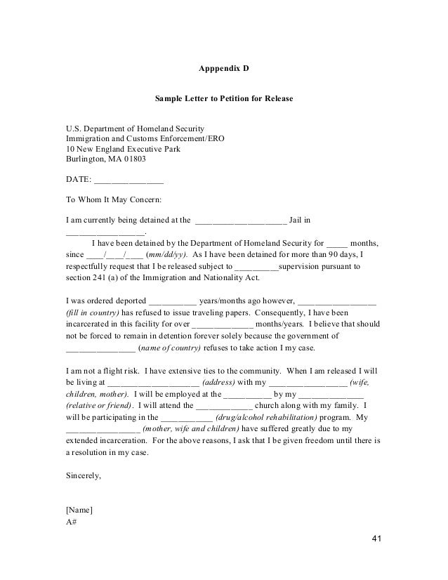 self help manual for people detained by immigration eng sample letter to judge for deportation