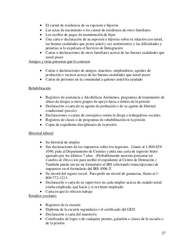 Self-Help Manual for People Detained by Immigration (Spanish)