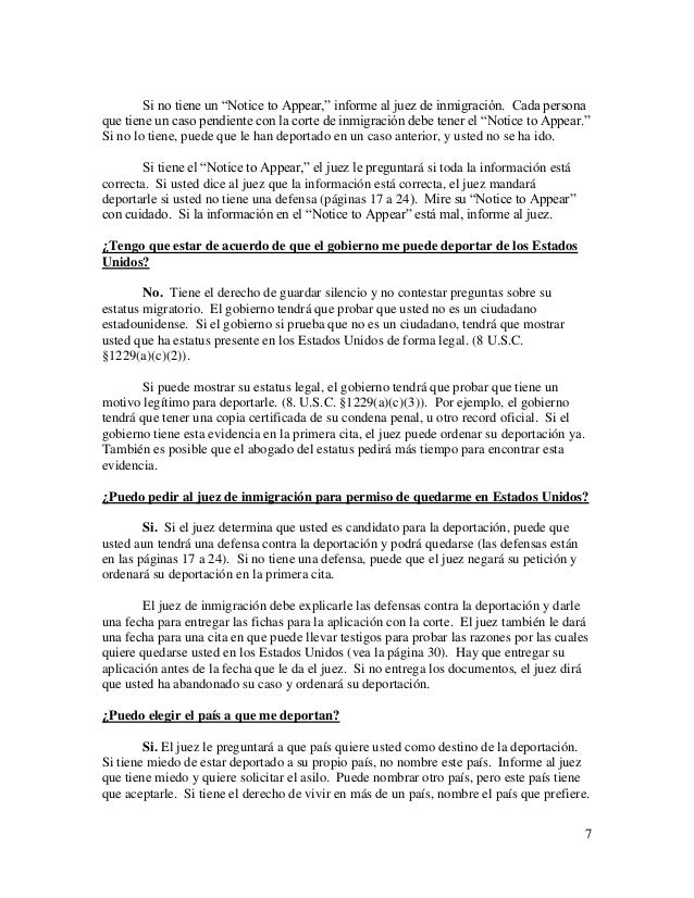 Self-Help Manual for People Detained by Immigration (Spanish)