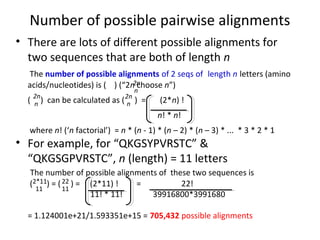 Pairwise sequence alignment | PPT | Databases | Computer Software and ...