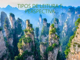 TIPOS DE LEITURA E
PERSPECTIVA
 