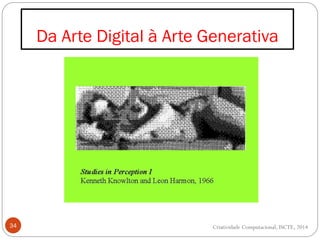 Da Arte Digital à Arte Generativa
34 Criatividade Computacional, ISCTE, 2014
 