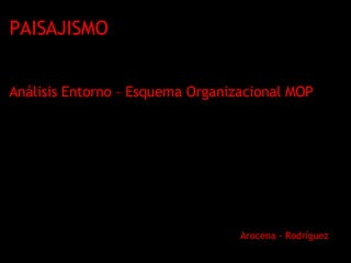 Análisis Entorno – Esquema Organizacional MOP Arocena - Rodríguez PAISAJISMO 