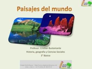 Profesor: Cristian Bustamante
Historia, geografía y Ciencias Sociales
3° Básico
 