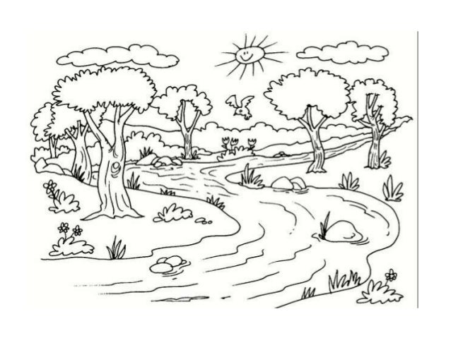 paisajes para colorear