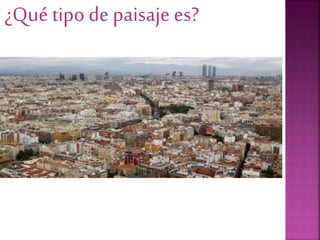 ¿Qué tipo de paisaje es?
 
