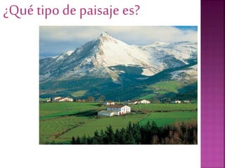 ¿Qué tipo de paisaje es?
 