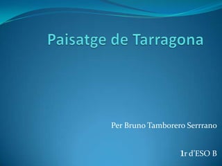 Paisatge de Tarragona Per Bruno TamboreroSerrrano 1r d’ESO B 