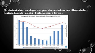 Clima .
No obstant això , les pluges marquen dues estacions ben diferenciades ,
l’estacio humida , o estiu , l’estacio seca, o hivern .
 