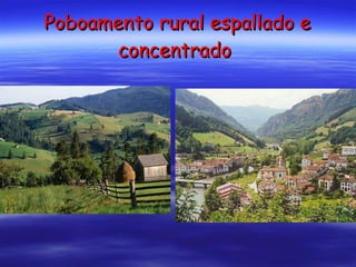 Poboamento rural espallado e concentrado   