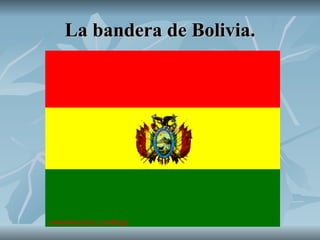 La bandera de Bolivia. 