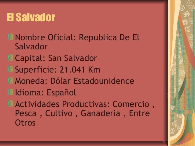 El Nombre De El Salvador - creditoseaca