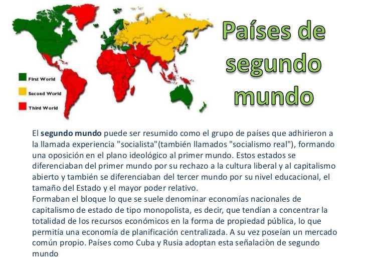 Paises de pri, seg y ter mundo