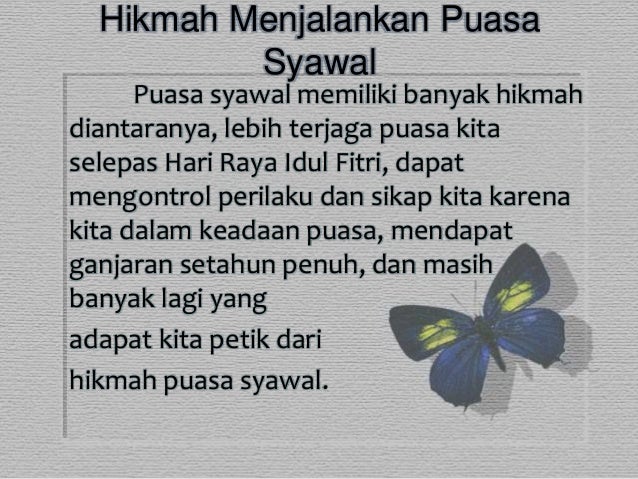 Ketentuan Puasa Syawal