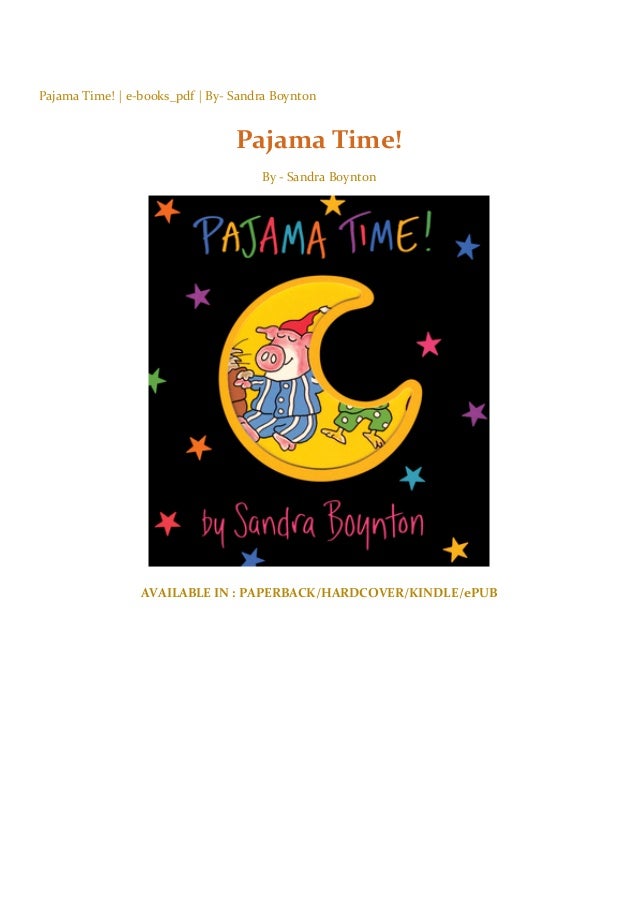 Pajama Time! ebooks_pdf By Sandra Boynton