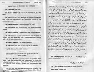 The Namtional Assembely Pakistan proceedings of the special committee of the whole house held in Camera to consider the Qadiani Issue - Vol 3 out of 27 Pak 1974-na-committe-ahmadiyya.0003