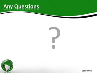 Any Questions
Economics
 