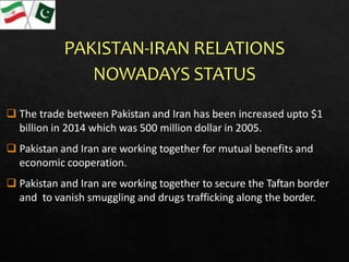 Pak Iran R Pakistan-Iran Relations | PPTX