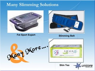 Many Slimming Solutions Slimming Belt Slim Tea Fat Sport Expert & Many More…. 