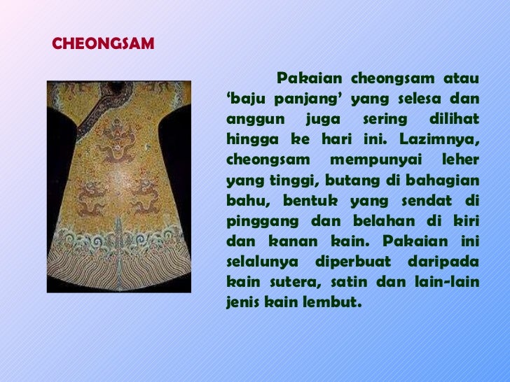 Pakaian Dan Perayaan Etnik Di Malaysia 