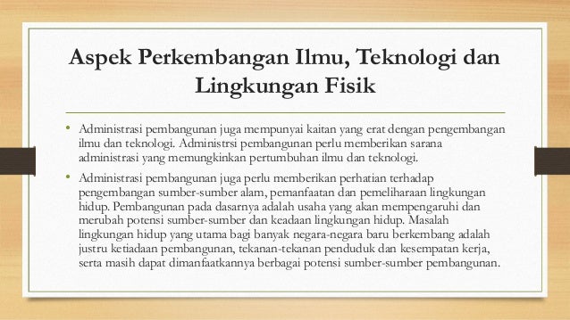 Bab Vii Pendekatan Dan Aspek Aspek Pengaruh Administrasi Pembangunan