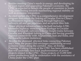 Pak china economic corridor | PPTX